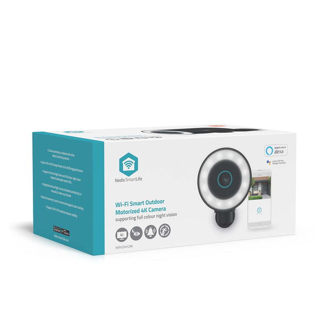 Nedis Nedis Wi-Fi Smartlife 8Mp 4K outdoor IP camera with spotlight, fixed power supply