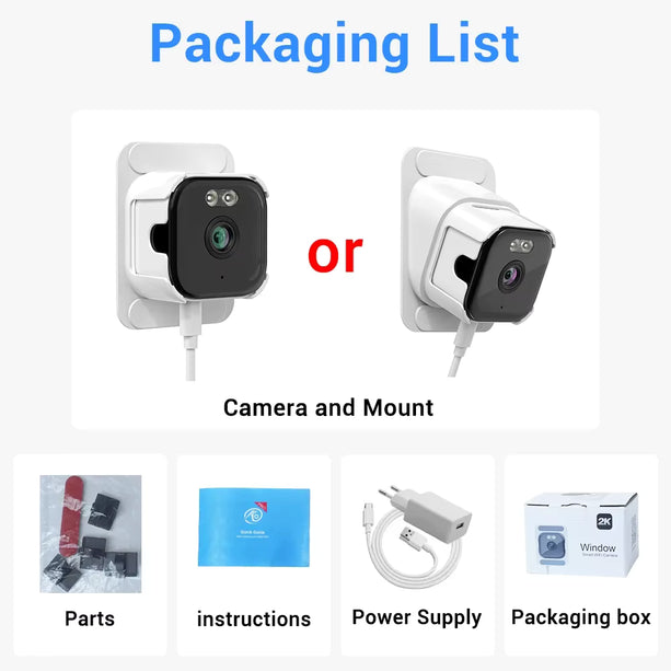 Nedis Raamcamera Dual WiFi, Micro SD, Starlight, 4Mp resolutie