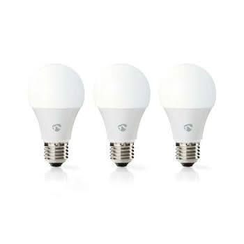 Nedis Wi-Fi smart LED-lampen | Warm- tot Koud-Wit | E27 | 3-Pack