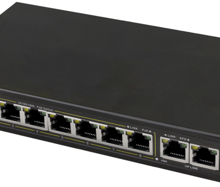 Pulsar Pulsar SG108WP 8xPoE+ 2x uplink Gigabit switch 120W serving Pulsar cabinet