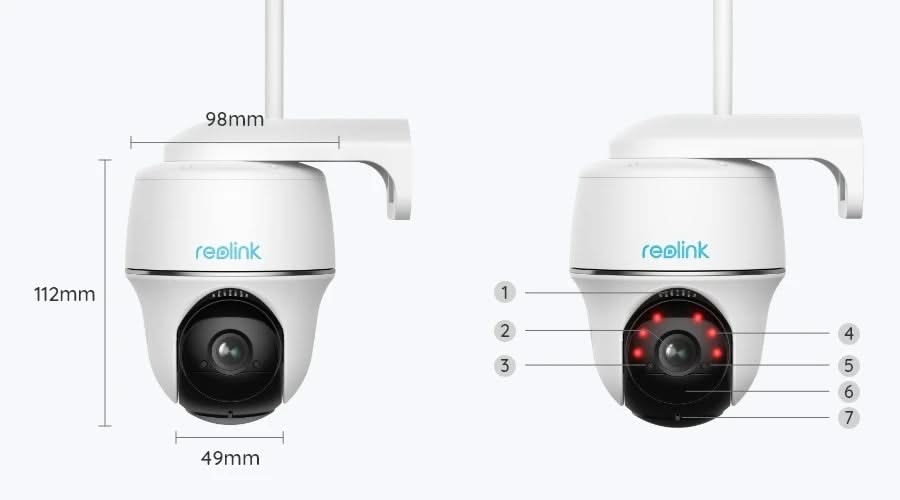 Reolink B430 5mp, draadloze Pan & Tilt Dual WiFi camera op batterij (oplaadbaar)