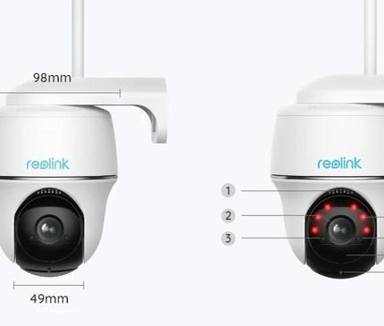 Reolink Reolink B430 5mp, trådlös Pan & Tilt Dual WiFi kamera på batteri (uppladdningsbart)
