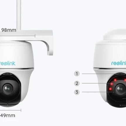 Reolink Reolink B430 5mp, draadloze Pan & Tilt Dual WiFi camera op batterij (oplaadbaar)