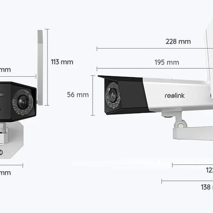 Reolink Reolink B750-W 4K/8Mp wireless Dual-lens battery camera 180gr angle de vue, smart detection