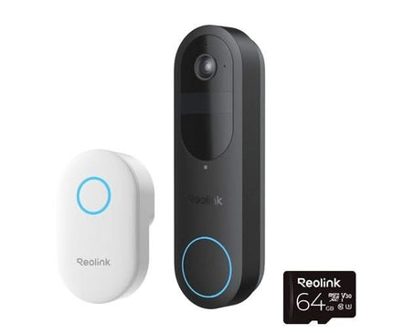 Sonnette vidéo Reolink Reolink D340B WiFi Carillon et carte micro SD 64GB