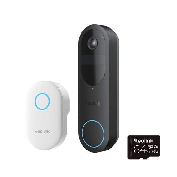 Reolink D340B WiFi Video Doorbell Chime och 64 GB micro SD-kort