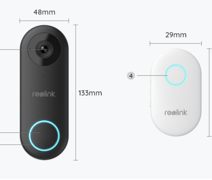 Reolink Reolink D340W Smart 2K+ WiFi Video Doorbell avec sonnette séparée