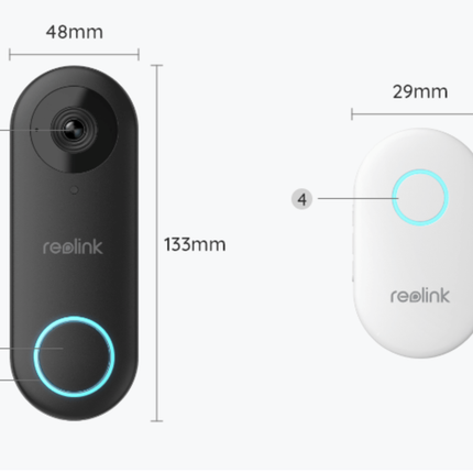 Reolink Reolink D340W Smart 2K+ WiFi Video Dörrklocka med separat ringklocka