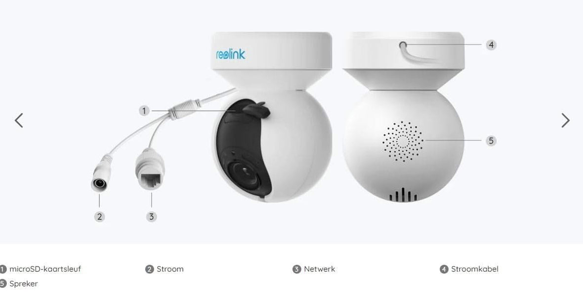 Reolink Reolink E540, 5MP PTZ Dual-Band WiFi-kamera med skrämselljus