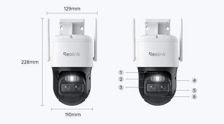 Reolink Reolink G770-W, 4G LTE 8MP 4K batterikamera med dubbla linser och automatisk zoomspårning