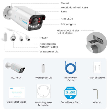 Reolink Reolink P430, 8Mp/4K smart detection Spotlight 5x Zoom PoE 2 way audio