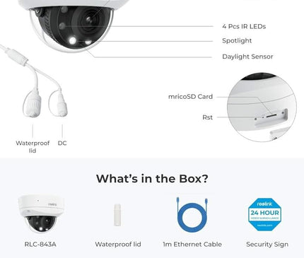 Reolink Reolink P437, caméra PoE intelligente 4K avec zoom optique 5X