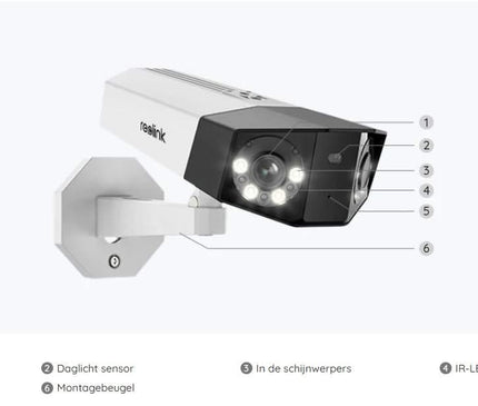 Reolink Reolink P730, caméra 4K à double objectif avec angle de vue de 180° avec PoE