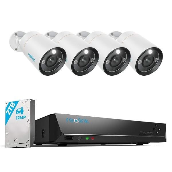 Reolink Reolink RLK8-1200B4-A-4MM, Kit de sécurité 12MP avec détection intelligente et PoE