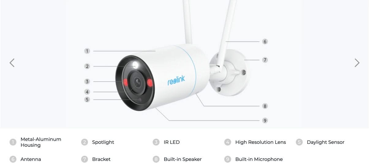 Reolink Reolink W330, 8MP Bullet camera Dual-Band WiFi6 with color night vision