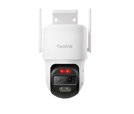 Caméra PTZ Wi-Fi Reolink W760-A-W à double objectif 4K (alimentation fixe) avec LED hybrides intelligentes