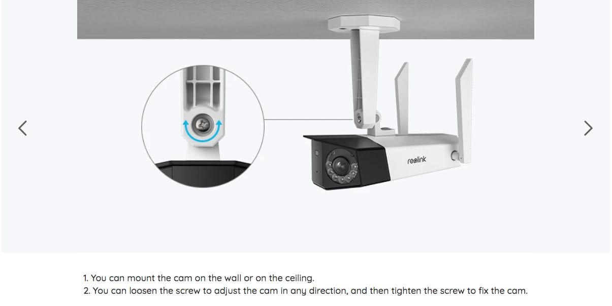 Reolink W730, 4K/8MP 180° kijkhoek Dual-lens camera met WiFi