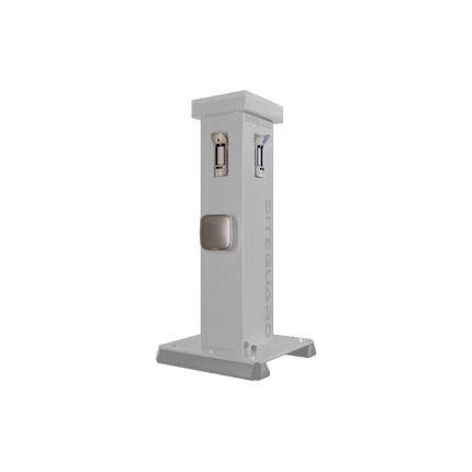 TerreinVeilig Bewakingszuil wit incl. Ajax systeem | Zonnepaneel | Oplader | Accu