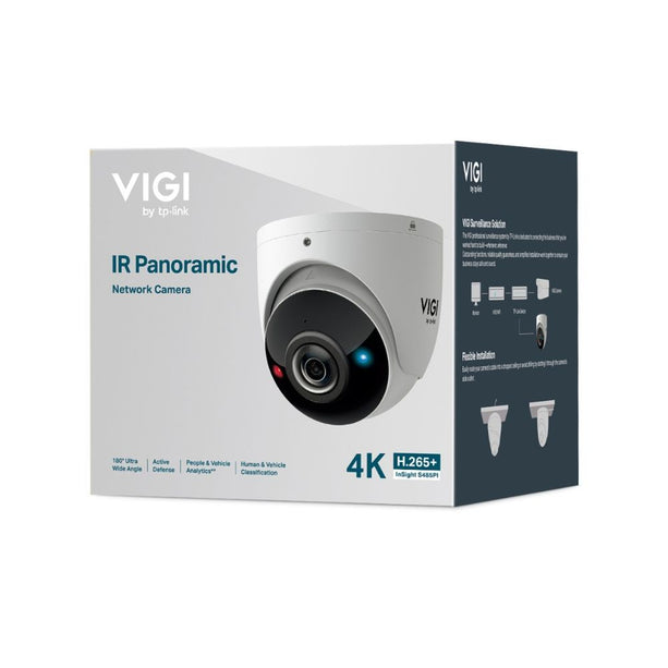 TP-Link TP-Link VIGI InSight S485PI - 8MP IR Panoramic AI Turret Camera met Actieve Afschrikking