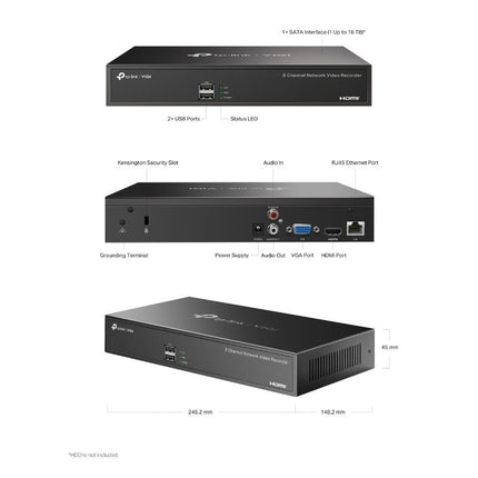 TP-Link VIGI NVR1008H - 8-Kanal-NVR