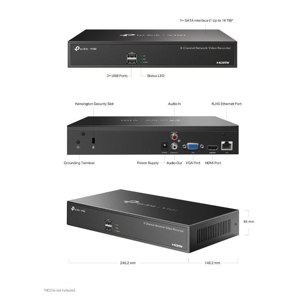 TP-Link VIGI NVR1008H - 8 Channel NVR