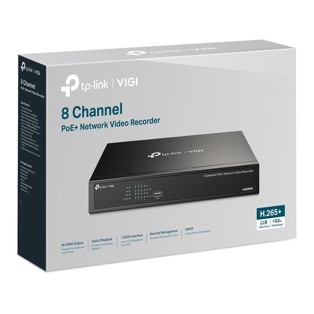 TP-Link VIGI NVR1008H-8P - 8 Channel PoE NVR