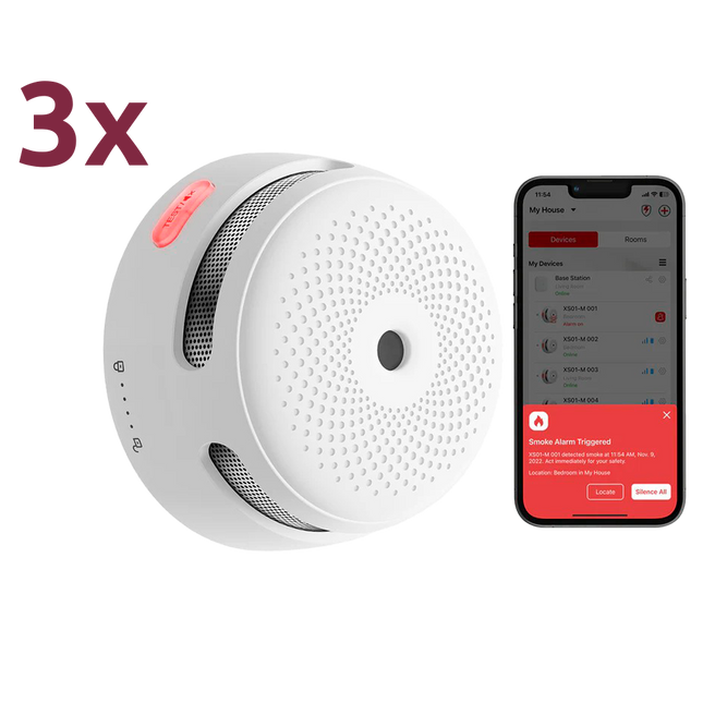 X-Sense X-Sense XS01-M 3-pack Slimme rookmelders voor SBS50